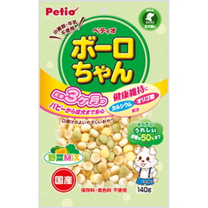 ペティオ 体にうれしい ボーロちゃん 野菜Mix 140g