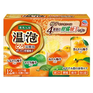【医薬部外品】 温泡 ONPO とろり炭酸湯 ぜいたく柑橘柚子 4種x3錠