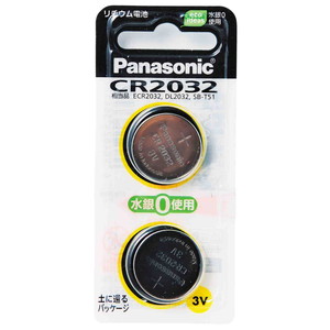 パナソニック　リチウムコイン電池　　CR2032　2個入